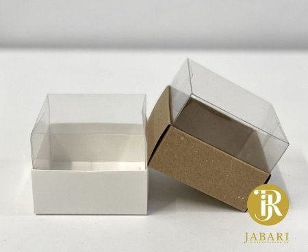 علب كرتون وجه شفاف 10*10*4
